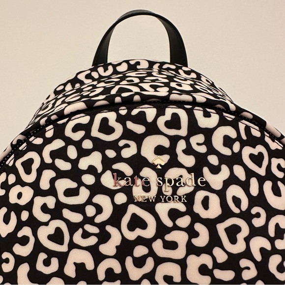 Kate Spade New York Chelsea Leopard Heart Medium Backpack - Picture 13 of 13